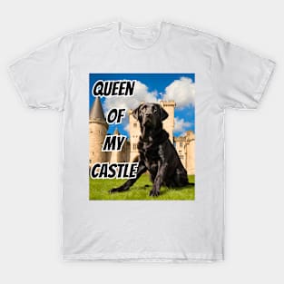 Queen of My Castle Black Labrador Retriever T-Shirt